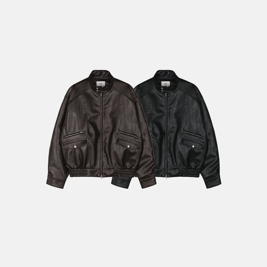 Leather-Look Zip Blouson