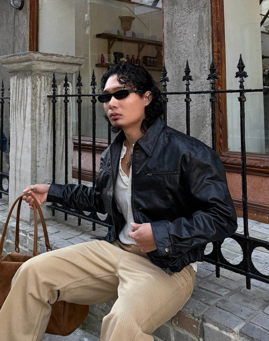 Crop Leather Jacket