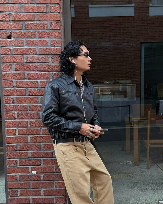 Crop Leather Jacket