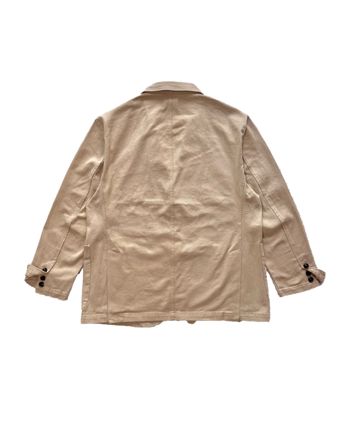 Washed Cotton Two-Button Blazer BEIGE back