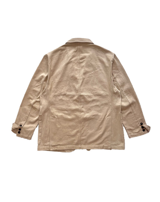 Washed Cotton Two-Button Blazer BEIGE back
