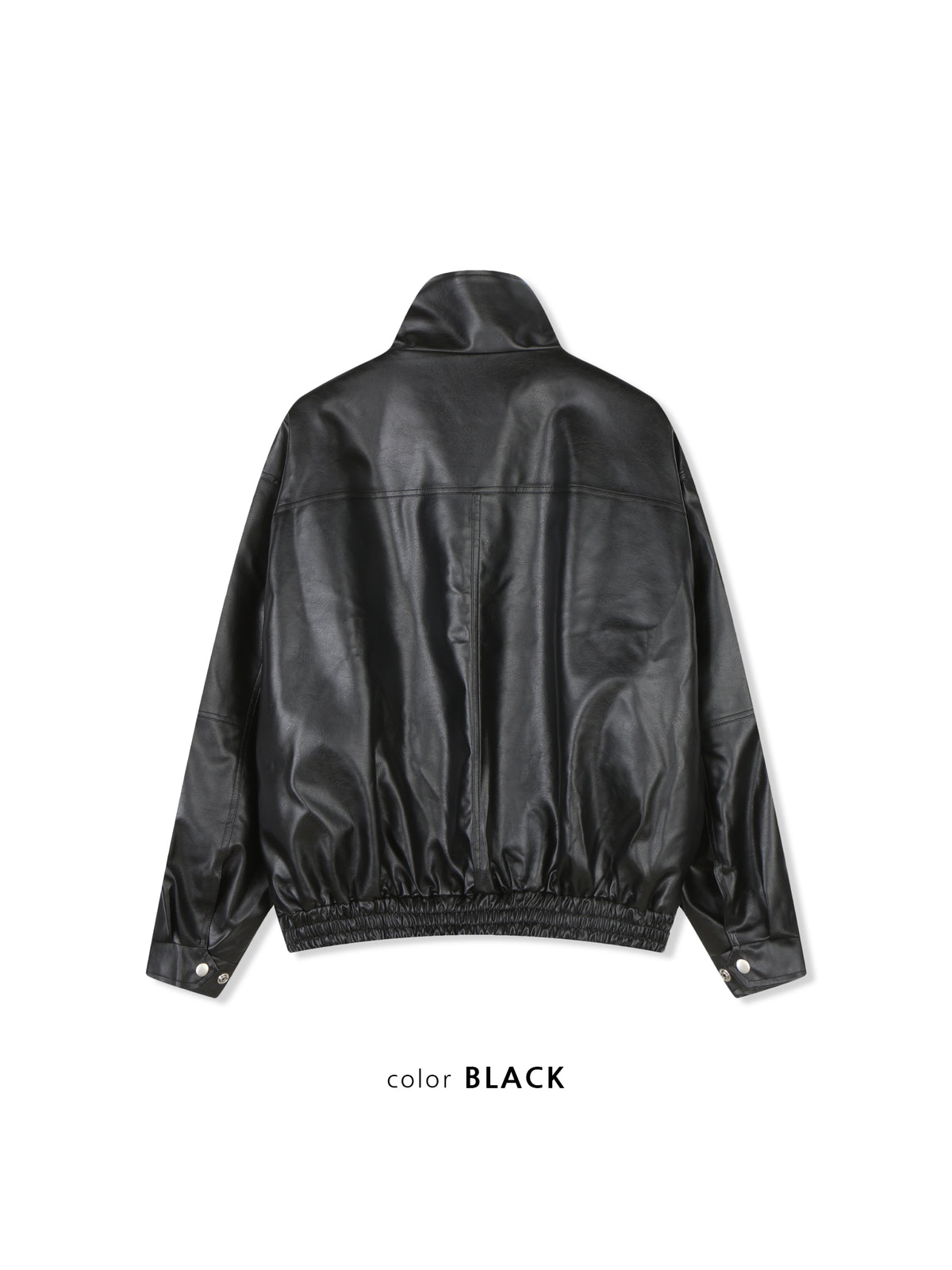 Oversized Vintage Faux Leather Blouson