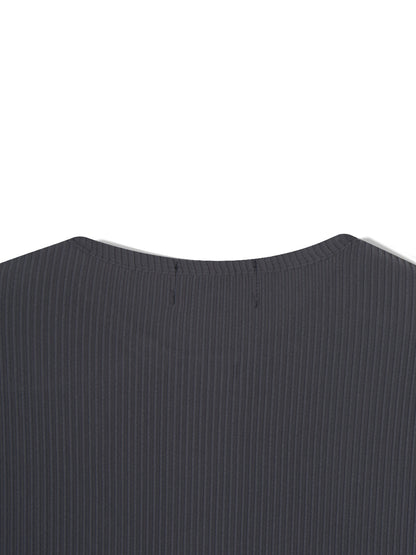 Ribbed Henley Neck Long Sleeve Top back detail