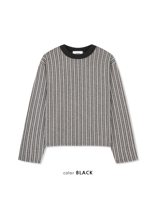 Denim Rib Long Sleeve Tee