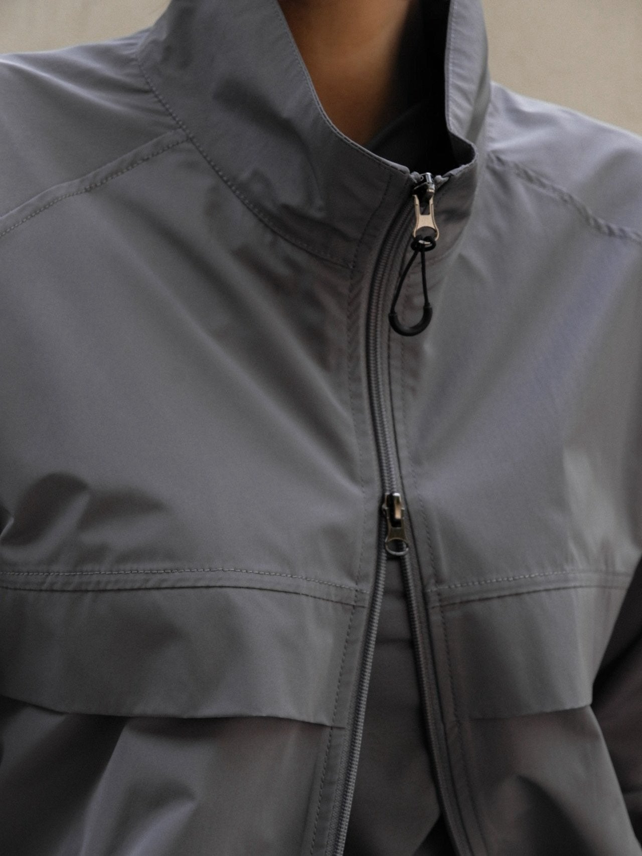 【PAPERMOON 페이퍼 문】SS / Renylon Color Block Detail Full Zipped Jacket