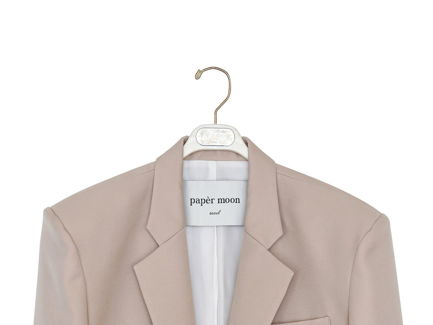 [PAPERMOON] SS / Square Shoulder Oversized Twill Blazer