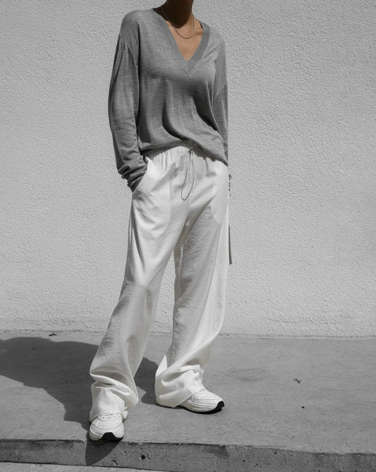 【PAPERMOON ペーパームーン】SS / Banded Cozy Wide Trousers