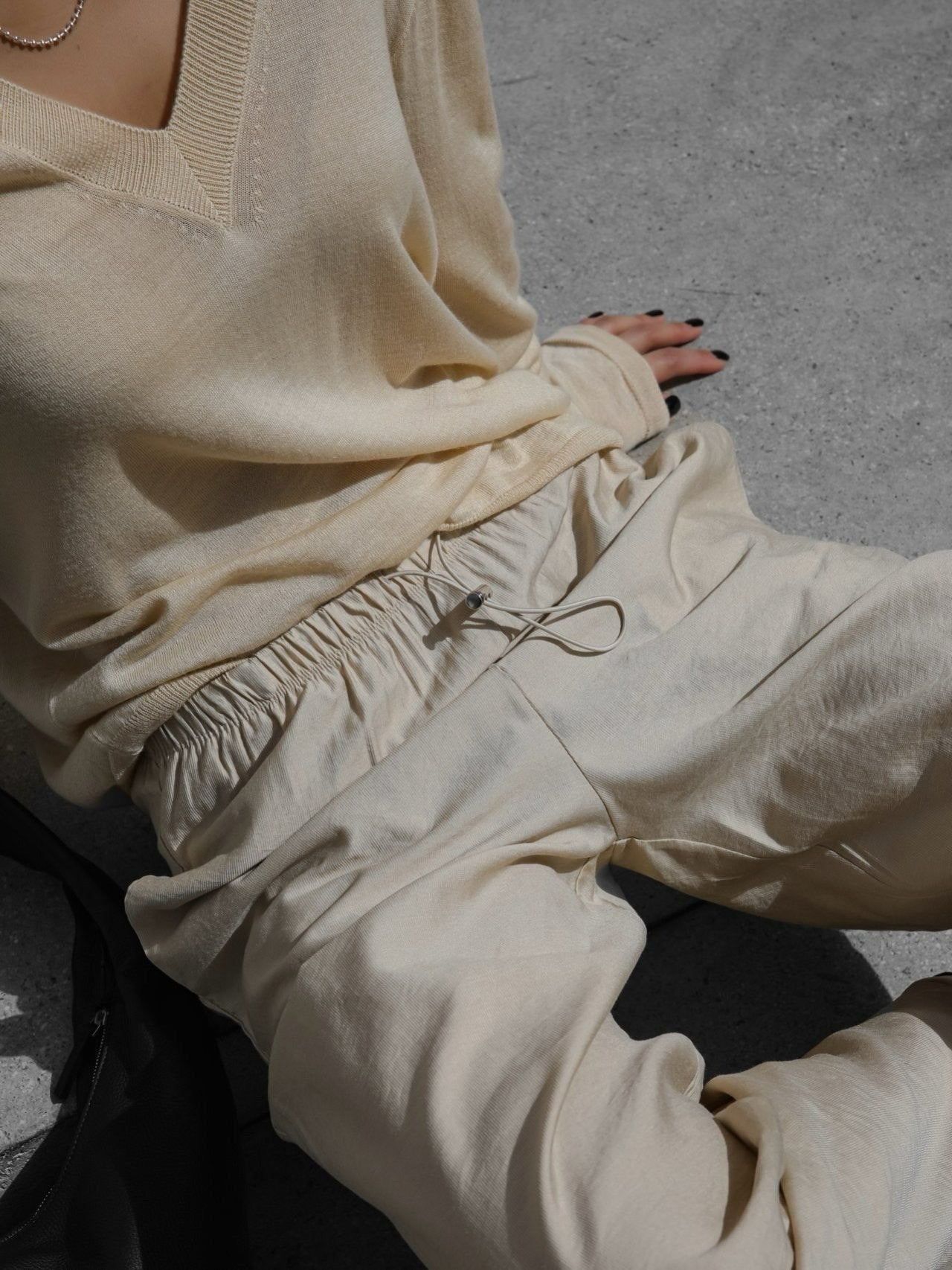 【PAPERMOON 페이퍼 문】SS / Banded Cozy Wide Trousers