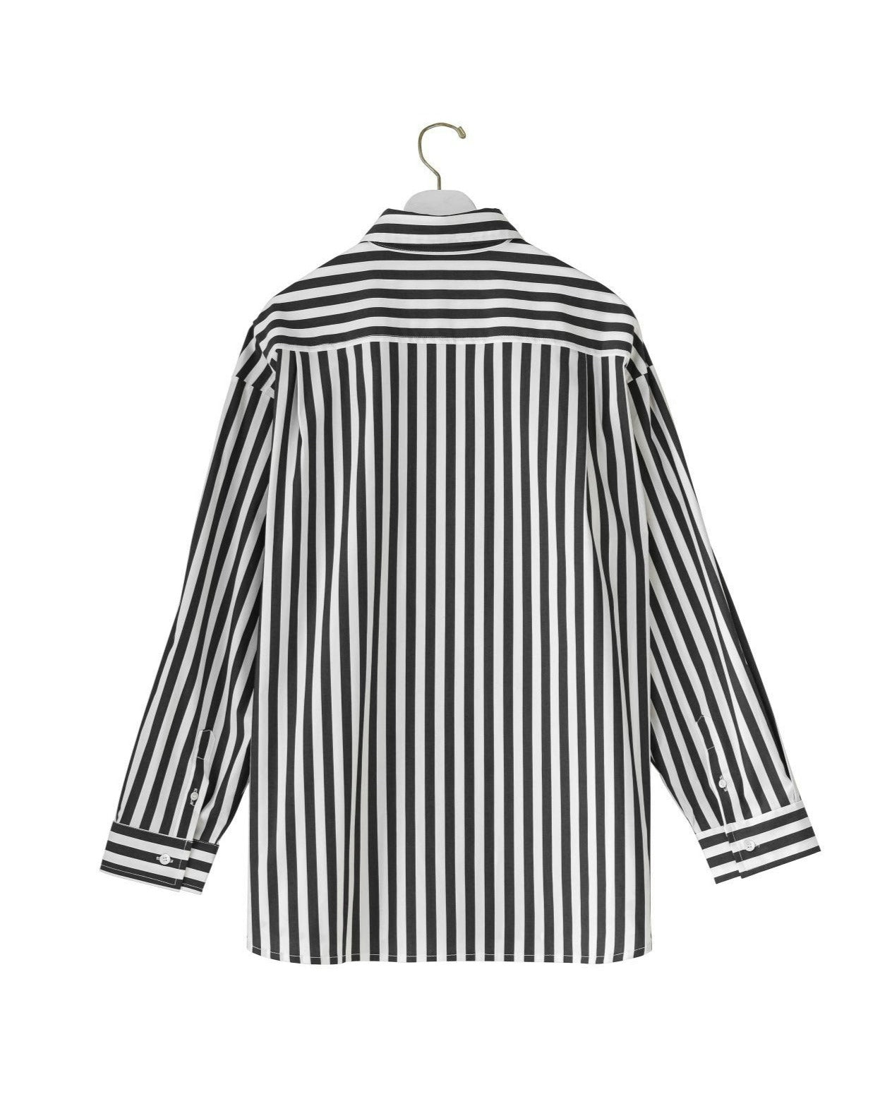[PAPERMOON] SS / Striped Pattern Oversized Button Down Shirt