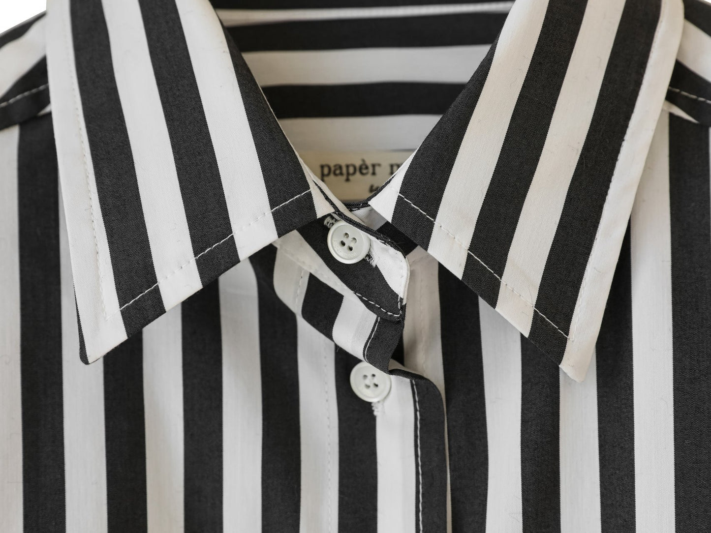 [PAPERMOON] SS / Striped Pattern Oversized Button Down Shirt