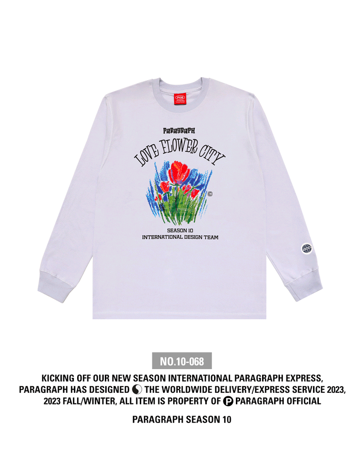 Paragraph PARAGRAPH SEASON 10-068] LOVE FLOWER CITY T-SHIRT – WooStore