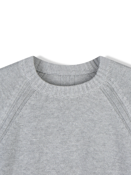 フィンガーホールラグランニット GRAY