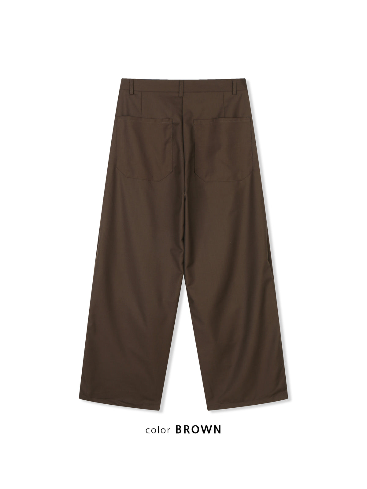 ニスダートワイドスラックス BROWN 背面