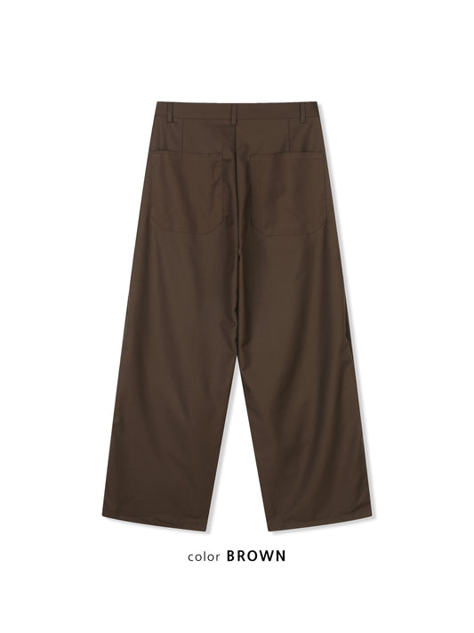 ニスダートワイドスラックス BROWN 背面