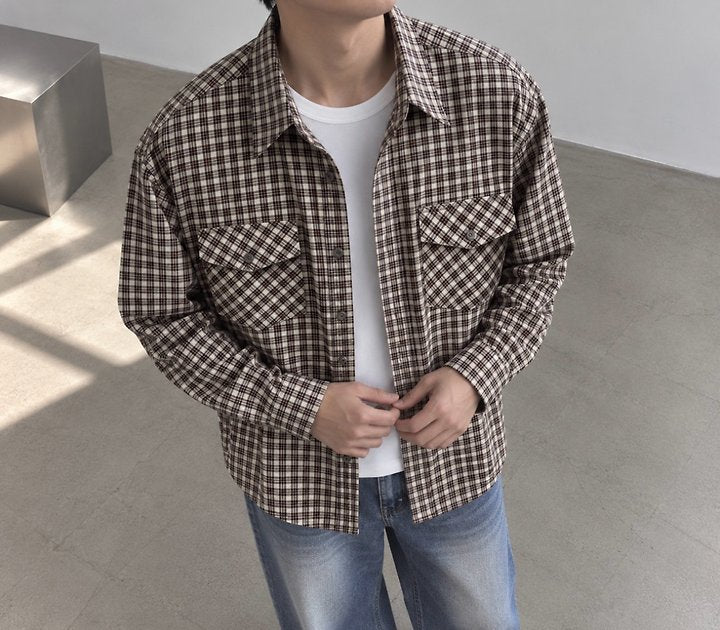 Pulse Check Two-Pocket Shirt Brown 1