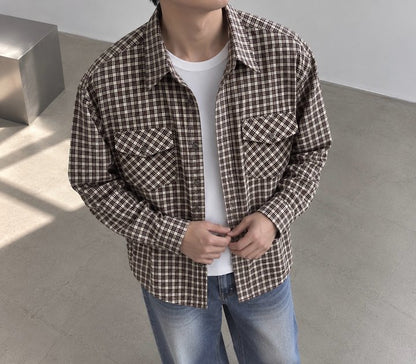 Pulse Check Two-Pocket Shirt Brown 1