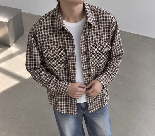 Pulse Check Two-Pocket Shirt Brown 1
