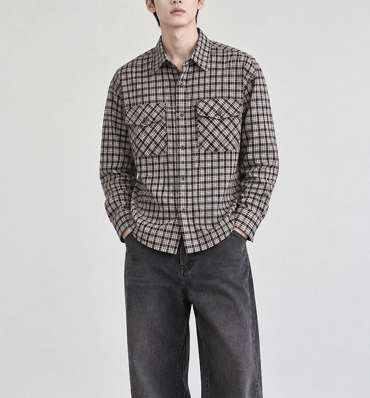 Pulse Check Two-Pocket Shirt Brown 2