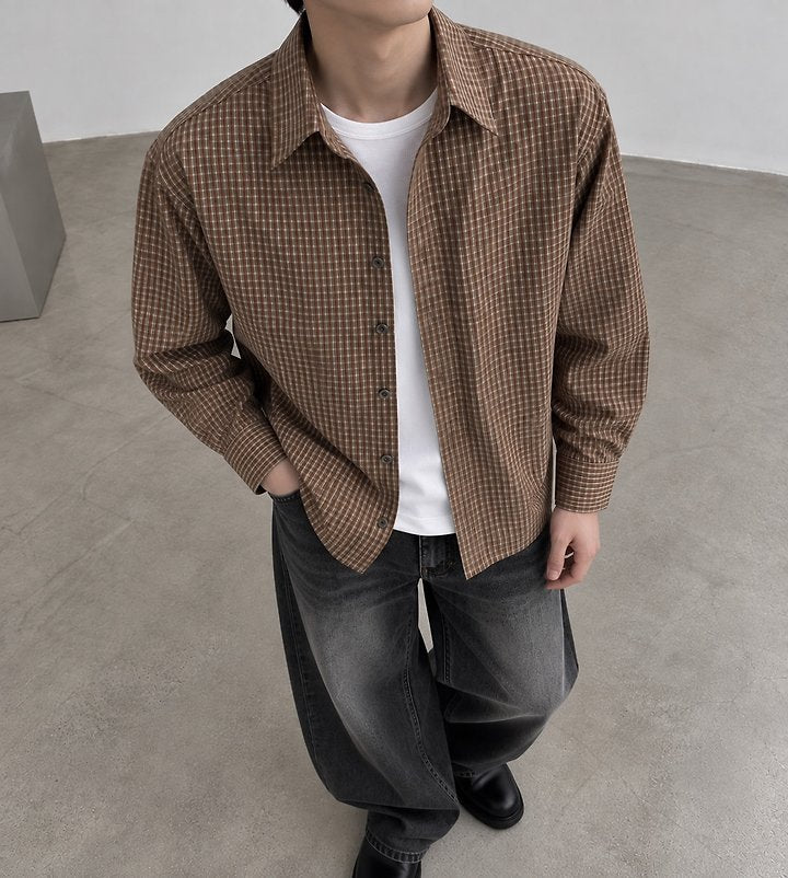 Way Check Shirt Brown 1