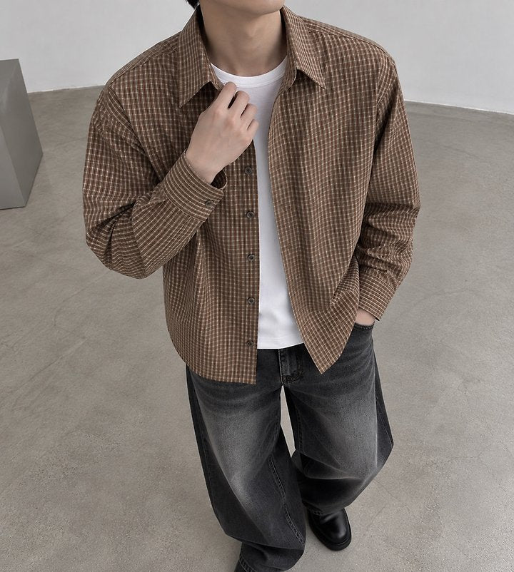 Way Check Shirt Brown 2