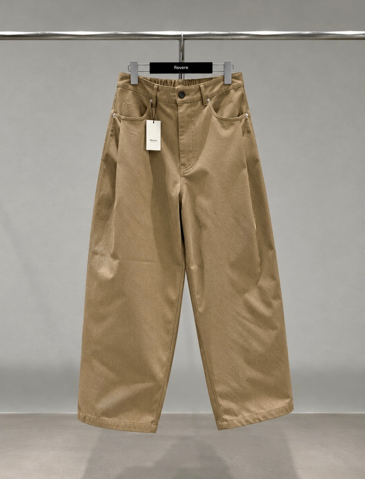 Mono Curved Pants Beige