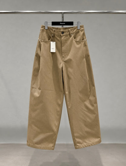 Mono Curved Pants Beige