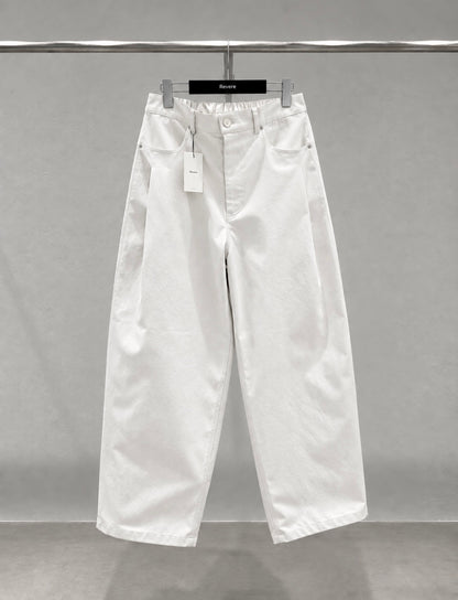 Mono Curved Pants White