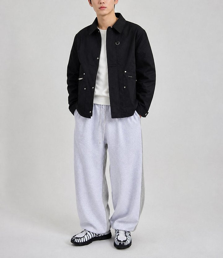 D-Ring Zip-Up Jacket Black 1