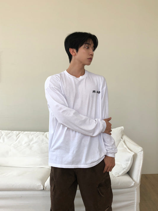 RAD Logo Long Sleeve White detail