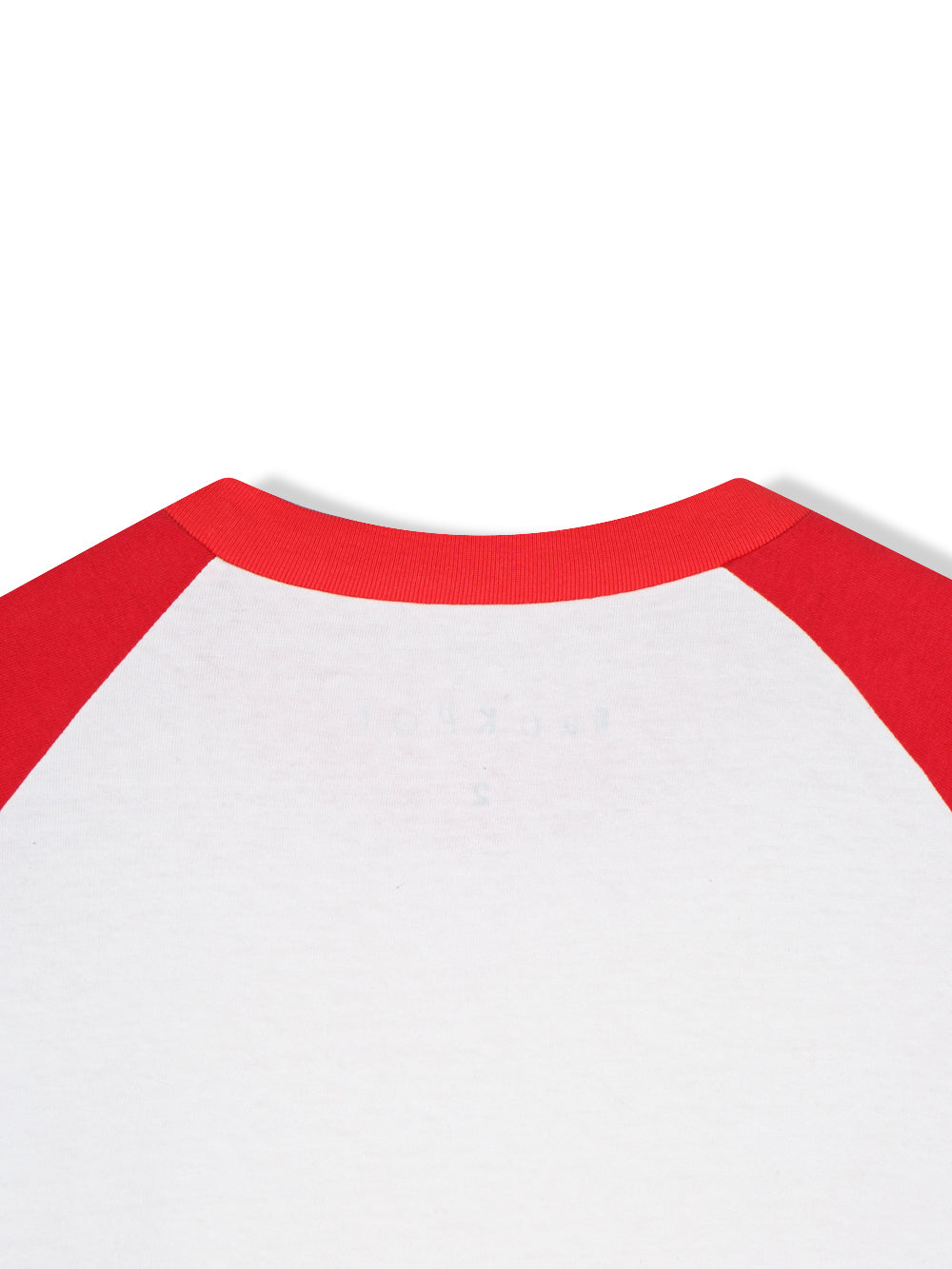 Two-Tone Raglan Long Sleeve Tee IVORY/RED