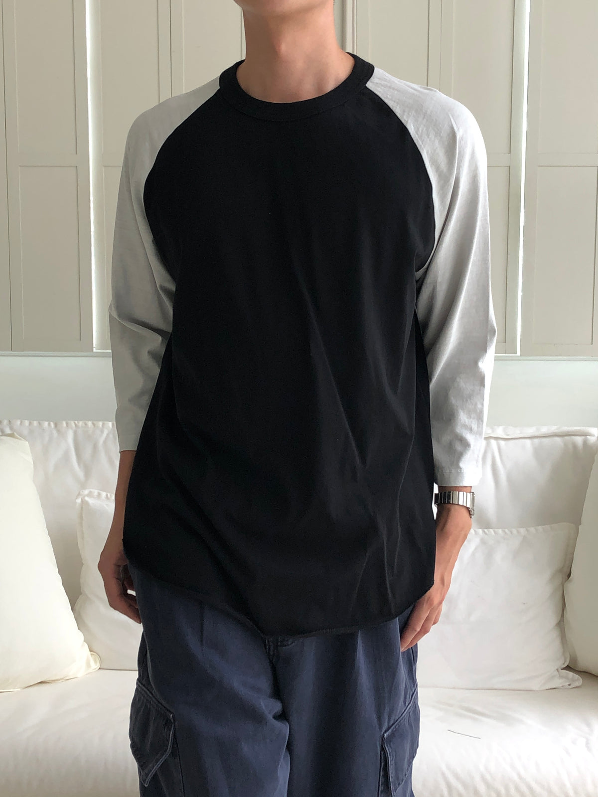 Raglan Long Sleeve Baseball Tee 着用5