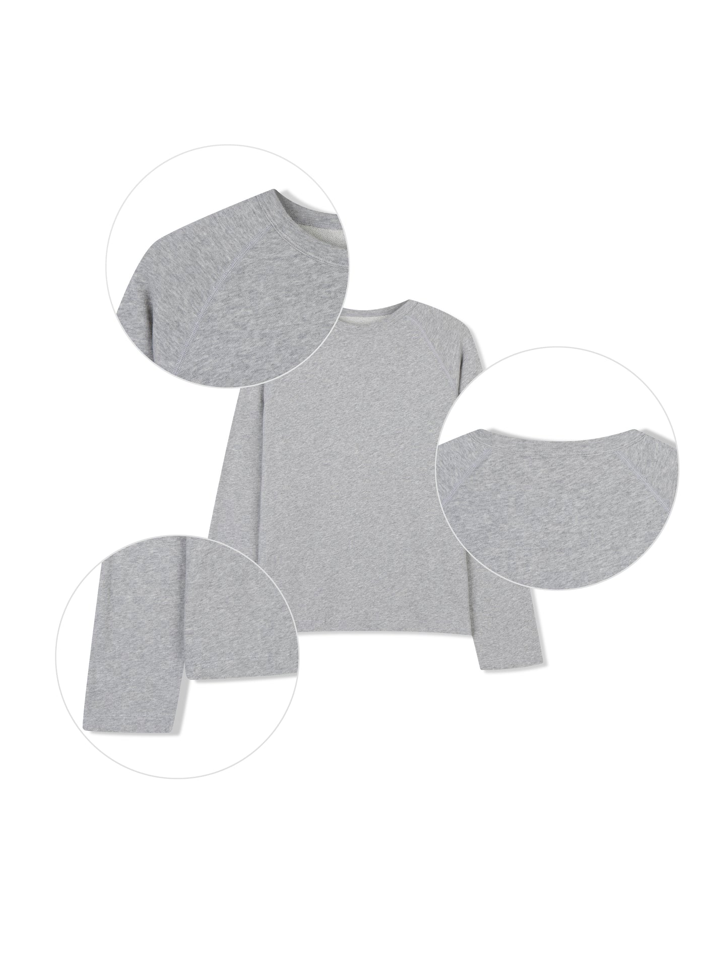 Brushed Cotton Raglan Tee GRAY flat lay