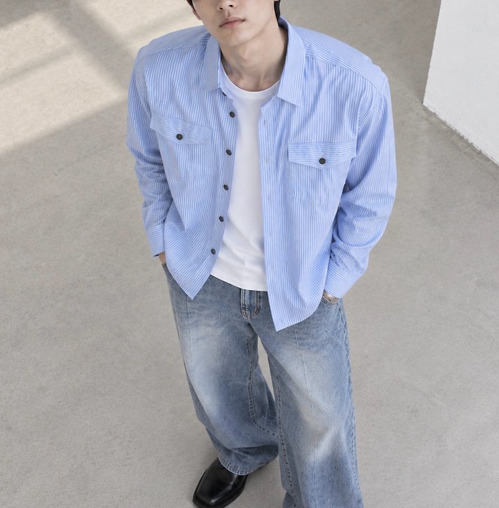 Mood ST Two-Pocket Shirt Sky Blue 5