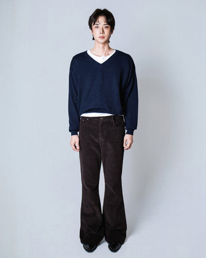 【REVURA レビュ―ラ】RIVETTE CORDUROY CINCHBACK BOOTCUT TROUSERS