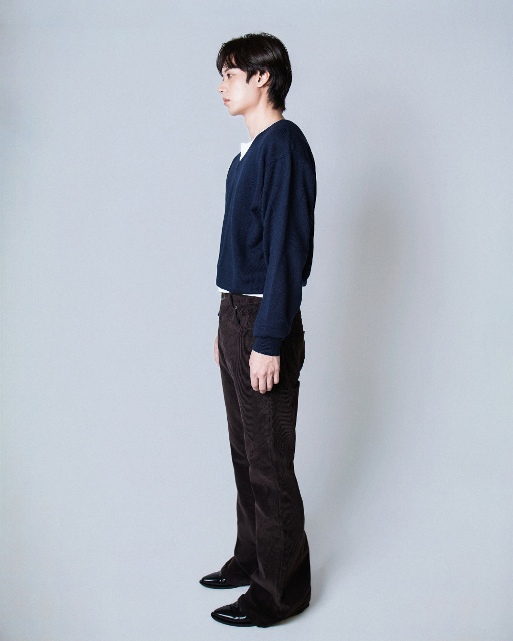 【REVURA レビュ―ラ】RIVETTE CORDUROY CINCHBACK BOOTCUT TROUSERS
