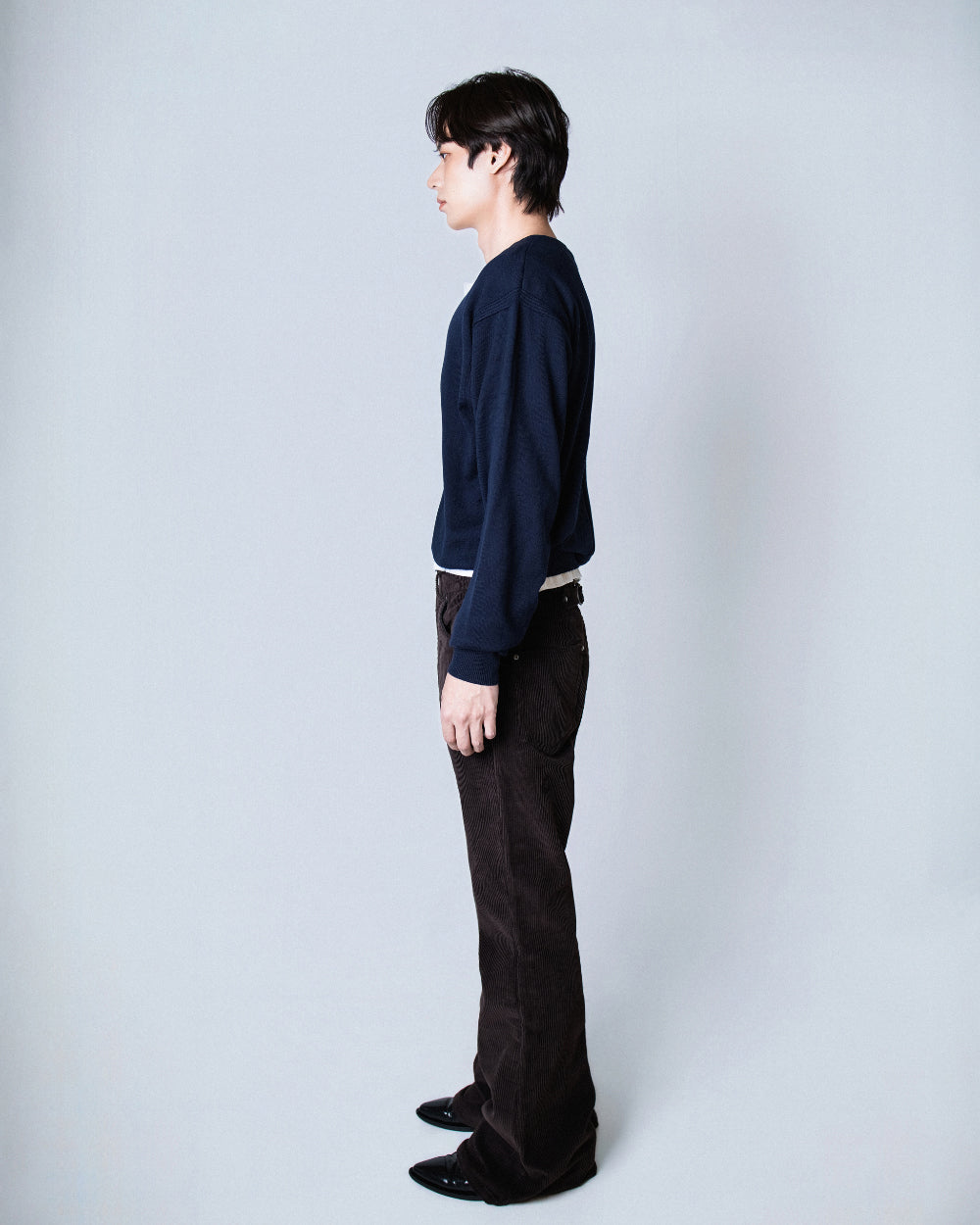 【REVURA レビュ―ラ】RIVETTE CORDUROY CINCHBACK BOOTCUT TROUSERS