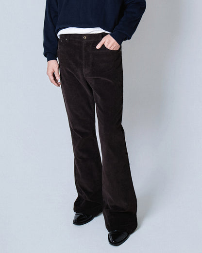 【REVURA レビュ―ラ】RIVETTE CORDUROY CINCHBACK BOOTCUT TROUSERS