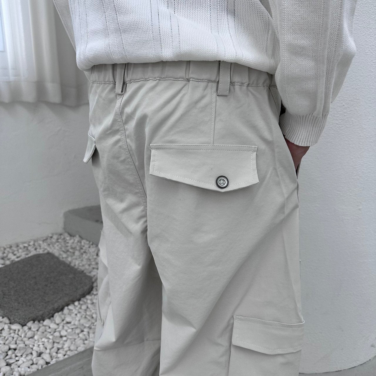 Rivet Pocket Pants BLACK 1