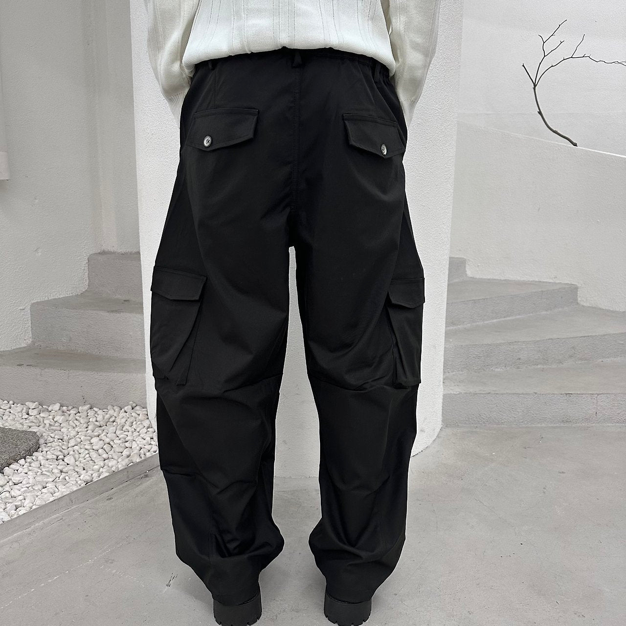 Rivet Pocket Pants BLACK 4