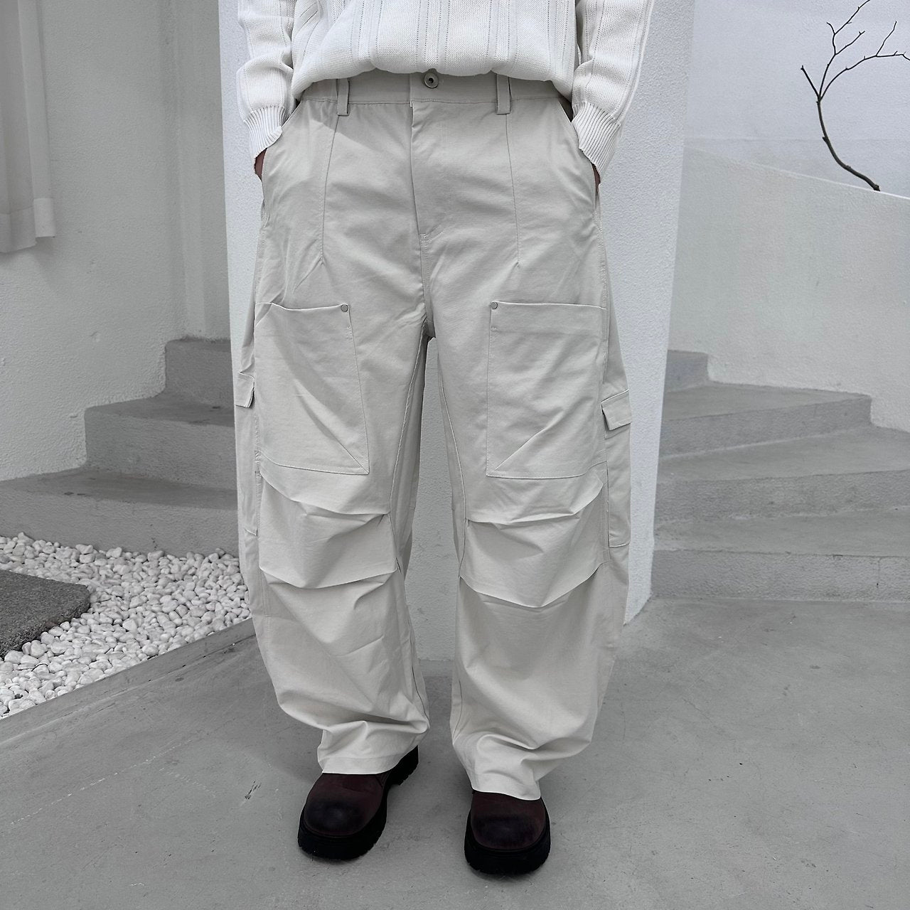 Rivet Pocket Pants IVORY 2
