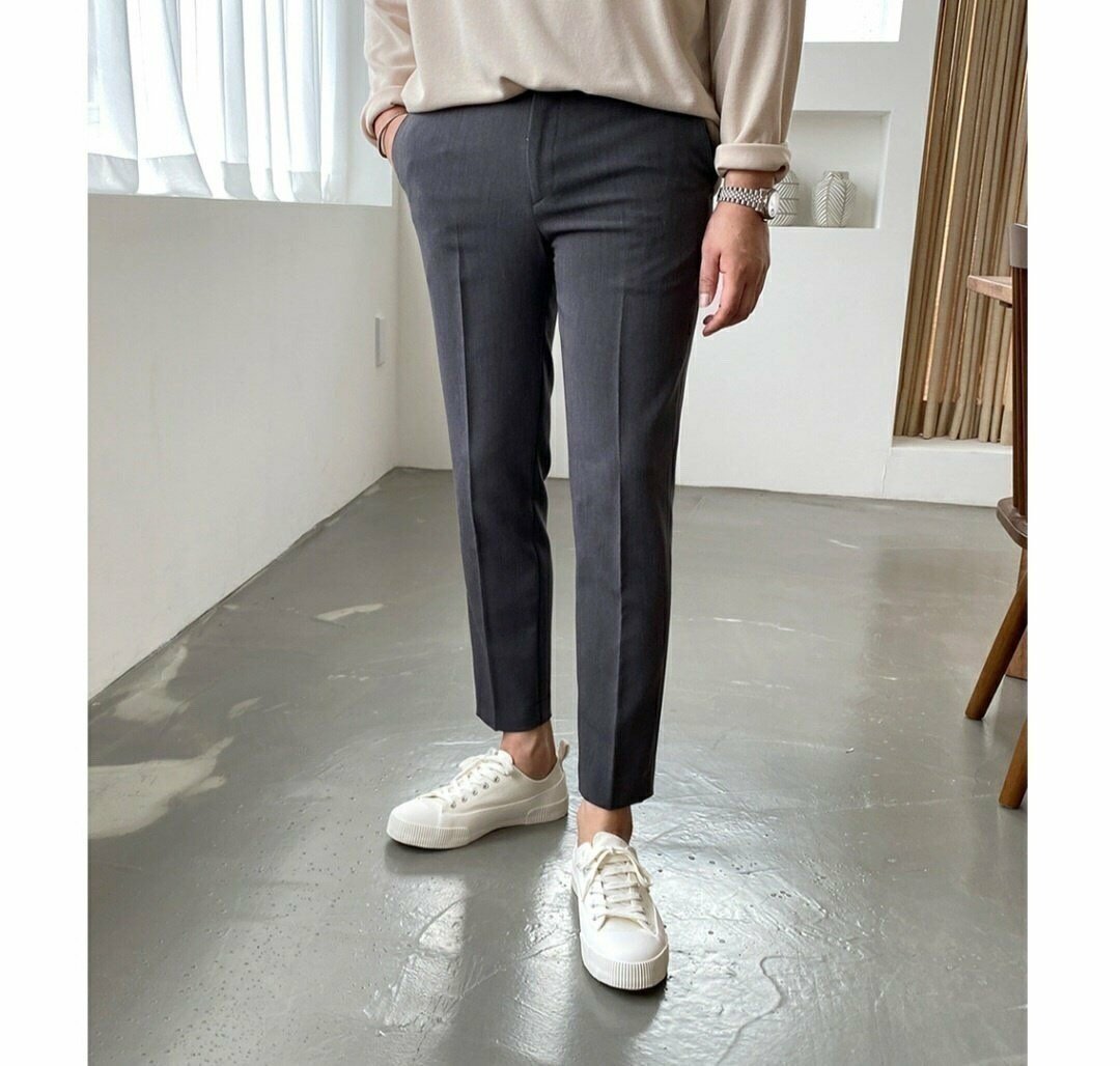 Robin Banding Slacks CHARCOAL
