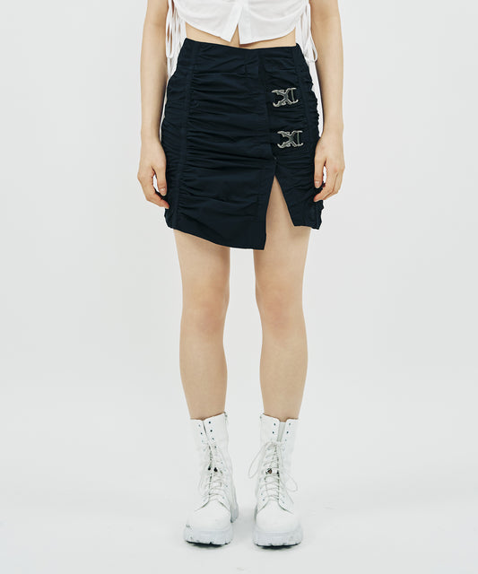 UNBALANCED BUCKLE SKIRT
