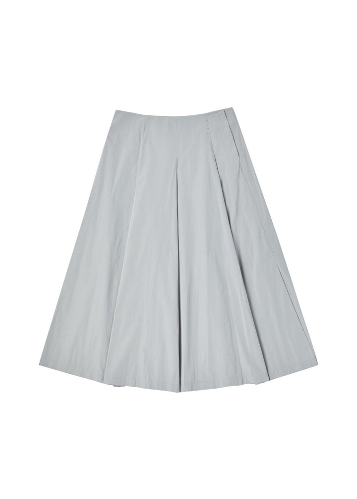 PLEATS SKIRT -GREY