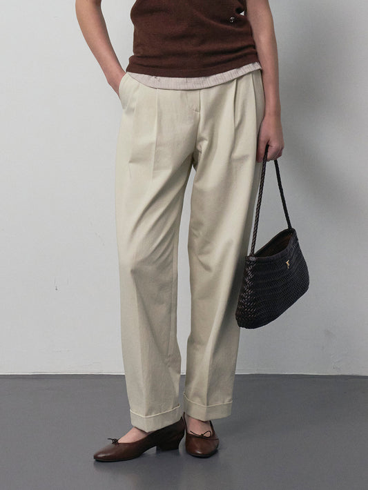 【HER&SHE 2025AW】Creamy Cotton Pants
