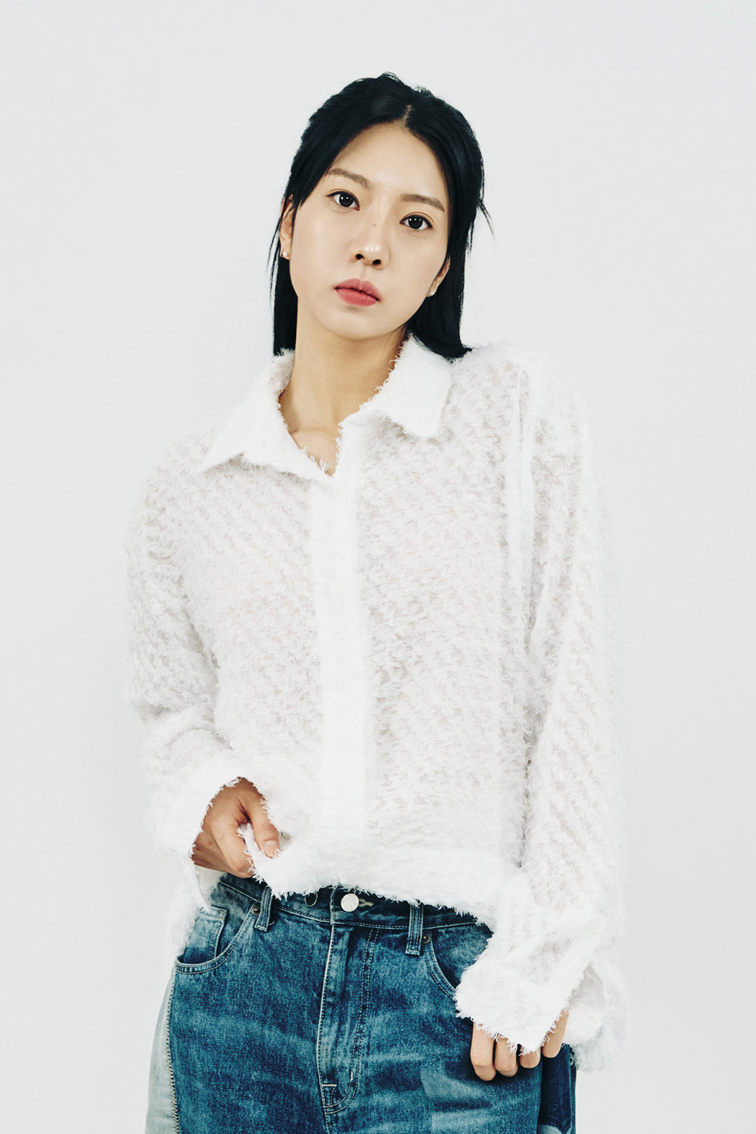 TASSEL FLY SHIRT_WHITE