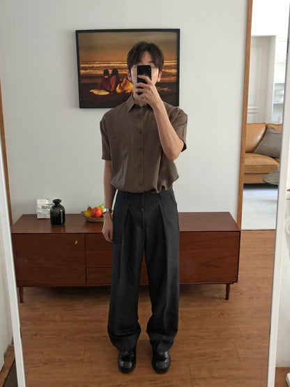 Tono Wide Slacks - on model 1