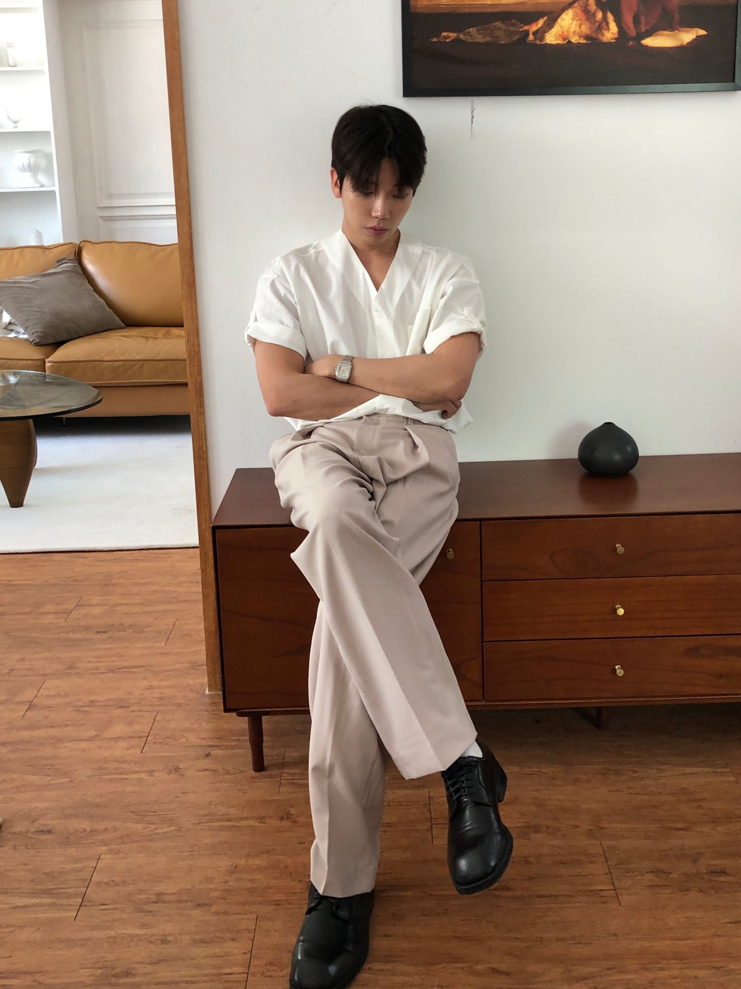 Tono Wide Slacks - on model 14