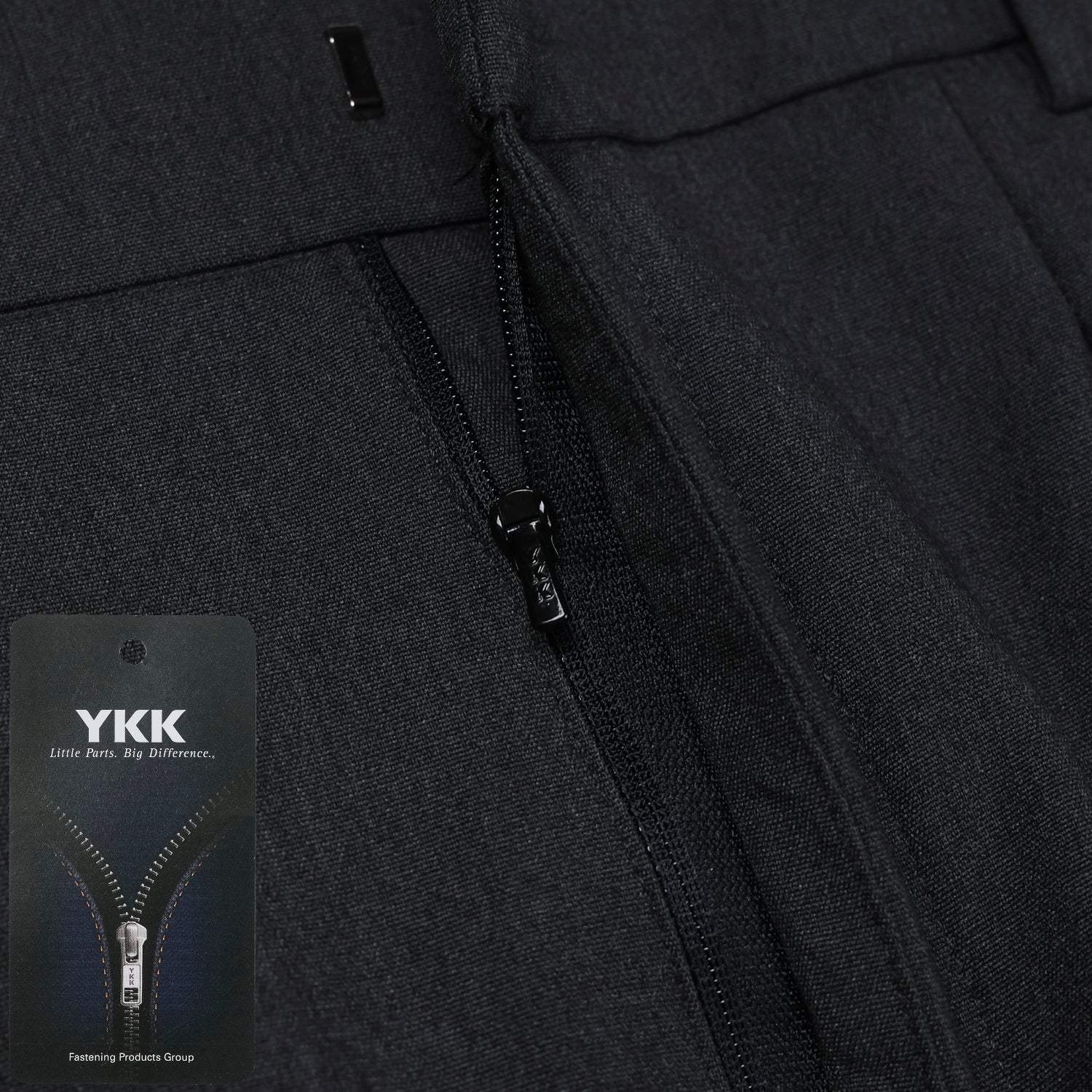 Tono Wide Slacks - YKK zipper detail
