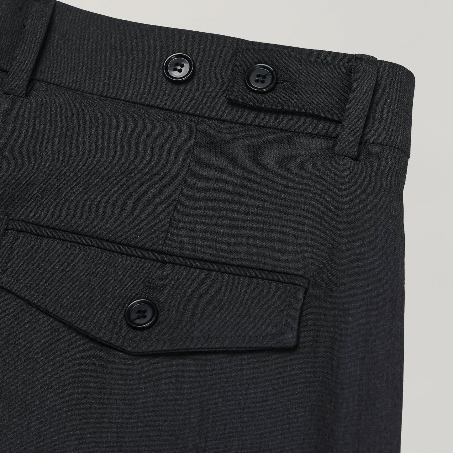 Tono Wide Slacks - pocket button detail