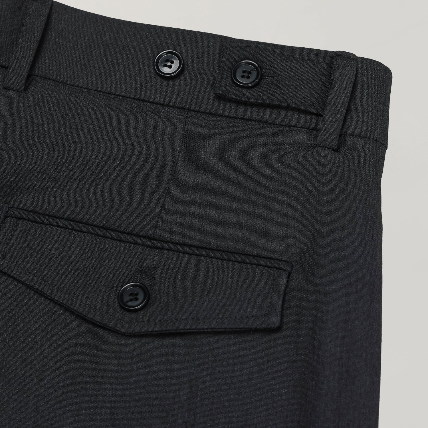 Tono Wide Slacks - pocket button detail
